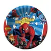 Série Homem-Aranha da Marvel 7 Polegadas 9 Polegadas Pacote com 10 Pratos de Papel Descartáveis para Festa de Aniversário Infantil e Suprimentos de Decoração