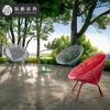 Sofá-Cadeira de Pátio de Jardim de Villa Cadeira Pétala de Rattan para Terraço de Lazer Conjunto de Sofá-Cadeira para Varanda de Hotel B&B