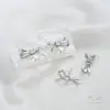 Aretes de Aguja para Perlas con Medio Agujero en Forma de Lazo con Circonita Cúbica Chapados en Oro de 14 Quilates que Conservan el Color Accesorios para Pendientes Hechos a Mano DIY