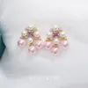 Pendientes de borla con circonita de estilo francés, artesanía exquisita, aguja de plata S925, pendientes de perlas de diseño de nicho de moda de lujo ligero para mujer