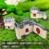 Modelo de Casa Huizhou em Estilo Chinês Jiangnan Construção de Casa Micro-Paisagem Pequenos Ornamentos Bonsai Aquário Rochoso Decoração de Paisagismo