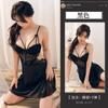 Lin Linting Ropa Interior Sexy para Mujer Escote en V Profundo Encaje Sexy Perspectiva Camisola Pijama Celebridad de Internet Pasión Pijama traje 8523