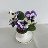 Flores Artificiales Premium Transfronterizas, Plantas en Maceta de Pensamientos, Flores Falsas, Orquídeas Phalaenopsis, Decoración Creativa para el Hogar, Flores de Seda para Bodas, Plantas Verdes al por Mayor