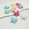 Cuentas de Mariposa de Colores Chapadas en Acrílico, Mariposas Cola de Golondrina de Color Sólido Grandes, Cadena para Teléfono DIY, Collar, Accesorios para Colgar en el Coche