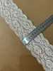 60 Estilos Populares de Adorno de Encaje Elástico en Stock, Negro, Blanco Natural, Blanqueado, Ancho 4-10cm
