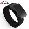 Nuevo Cinturón Elástico de Nailon para Exterior Hebilla Automática sin Dientes Cinturón Casual que Combina con Todo Cinturón Simple de Negocios para Hombre