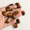 Superficie de Anillo de 15*20 mm Ágata Natural Aventurina Verde Amatista Ojo de Tigre Forma de Huevo Parche Ovalado Accesorios de Joyería DIY