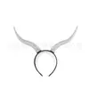 Hebilla de Cabeza de Diablo de Halloween Transfronteriza Diadema Oscura con Cabeza de Cuerno Adorno para la Cabeza Fiesta Decoración de Fiesta Accesorios de Diadema con Cuernos