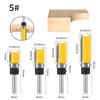 Fresa Reta com Rolamento para Canaleta e Acabamento, Fresa de Perfil em Aço Tungstênio, Broca de Acabamento, Tupia Elétrica para Madeira, Fresa para Marcenaria