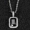 Collar de Piedras Preciosas Coloridas para Hombre, Joyería Popular de Hip-Hop Europeo y Americano Transfronterizo, Accesorios de Alta Gama para Mujer, Colgante de Zirconia