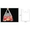 Bolsa pequeña de plástico blanca, bolsa grande transparente, bolsa portátil para empacar verduras, bolsa tipo chaleco para desayuno, bolsa práctica, bolsa de compras