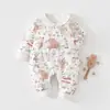 Mameluco para bebé para otoño e invierno, acolchado de 40 g, mameluco de una pieza, ropa acolchada para bebé de un mes, mameluco de mariposa para recién nacido