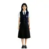 Conjunto de Uniforme Escolar Coreano Estilo Academia Unisex Chaleco de Punto Uniforme Uniforme de Clase Atuendo para Foto de Graduación Performance