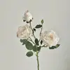 Flores artificiales, ramo de rosas, flores artificiales para decoración de sala de estar y mesa de comedor, adornos decorativos florales, envío directo de una pieza