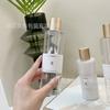 Transparente Puro Creme Corporal Óleo de Banho Óleo de Limpeza Plugue Interno Tampa Dourada Simples Plástico Garrafa Vazia