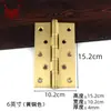 Dobradiça Antiga Chinesa de Cobre Puro Porta de Madeira Montagem Oculta Porta de Armário Dobrável Tela Dobrável Latão Espessado Abertura Plana Dobradiça Escovada