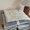 Colcha de Gaze Dupla Camada 100% Algodão com Borda de Renda Estilo Coreano, Colcha de Gaze Pura Algodão para Primavera e Outono, Colcha de Inverno, Colcha Espessa Quente, Lavável à Máquina