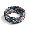 Diadema Bohemio Ins Versátil Elegante Nudo Cruzado Diadema Deportiva de Yoga Estampada Versión Ancha para Mujeres con Coronilla Alta