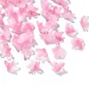 Cuentas de Flor Trompeta Estrella de Cinco Puntas de Vidrio Degradado, Cuentas de Flor de Cinco Pétalos con Agujero Central, Abalorios Sueltos para Horquillas, Pendientes, Pulseras Estilo Antiguo DIY