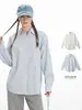 Heyhenry Camisa Feminina Solta de Manga Longa com Estampa Pequena Fresca Jaqueta Coreana Top Primavera e Outono 2025