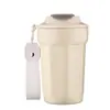 Nova Caneca de Café Octogonal de Aço Inoxidável 316 Cor Pura Simples com Tampa Flip-Top Isolamento a Vácuo Copo Portátil para Carro