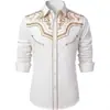 2026 Nueva Llegada Camisa Estampada para Hombre Corte Delgado Manga Larga Casual de Negocios Camisa de Manga Corta Rayada Ropa de Moda para Hombre