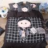 Amazon Juego de Ropa de Cama Transfronterizo Europeo y Americano Serie de Una Pieza Funda Nórdica Tejido Cepillado Transpirable Anime Lujo Ligero