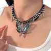 Dulce y Fresco Collar de Mariposa con Degradado para Mujer, Nuevo Diseño de Nicho, Cadena para Clavícula de Alta Gama, Estilo Popular de Celebridad de Internet, Estilo Sexy