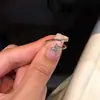 Anel de meteoro elegante e luxuoso com incrustação requintada, anel de diamante luz estelar estilo francês
