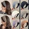 Diadema vintage de lunares plisada de ala ancha para mujer, casual y única, con un toque de alta gama, diadema versátil que hace que la cabeza se vea más alta y el rostro parezca más pequeño