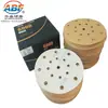 Disco Abrasivo de Lixa com Verso de Veludo Asian Warrior 236U, Lixa Redonda para Lixamento a Seco com Vácuo, Disco de Lixa Redondo Dourado de 5 polegadas