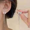 Placa de Incienso para Mosquitos sin Orejas Pinza para Oreja Diseño de Estilo Frío Pendientes Pendientes Largos con Borlas para Mujer Pinza para Oreja Indolora Versátil