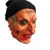 Máscara de Terror de Halloween Novo Gorro com Cabelo Preto Máscara de Bruxa Máscara de Látex Vinil Festa Performance Atacado