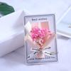 Cartão de felicitações com gipsofila seca atacado para enviar cartão de namorado buquê de flores arte cartão de bênção caixa de presente de aniversário
