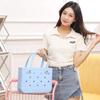 Transfronterizo en stock Suministro EVA Gran Capacidad Bolsa de Almacenamiento de Agujeros de Playa Moda Simple Cesta de Compras de Supermercado