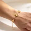 Pulsera Diy de Perlas de Arroz de Acero Inoxidable para Niñas Moda de Alta Gama Simple Lujo Ligero Color Versátil Resistente al Desgaste Pulsera Diy
