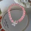 Fresa Bobo ~ Pulsera Fresca de Mariposa para Mujer, Pulsera con Dijes de Flor de Durazno, Joyería de Regalo para Mejor Amiga