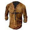 Camiseta informal de manga larga, ajustada, sin cuello, de talla grande, para jóvenes, con impresión transfronteriza de comercio exterior europeo y americano.