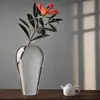Jarrón de Vidrio Transparente Soplado Arreglo Floral Adornos Florales Hidropónicos Decoraciones de Mesa para Sala de Estar en Casa Botella Zen Guanyin
