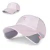 Chapéu de Sol Feminino Verão Estilo Coreano Tendência Versátil Proteção Solar com Letras Chapéu de Sol com Aba Larga para Homens e Mulheres Proteção UV com Tela para Uso Externo