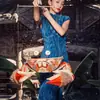Linterna Cangrejo Linterna Flor Linterna Bolsa Tejido de Bambú Venta Directa Estilo Antiguo Materiales Hechos a Mano DIY Estilo Chino 2024 Papel Azul Claro
