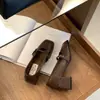Sapatos femininos de festa, salto grosso, estilo Mary Jane, bico quadrado, abertura rasa, novo design retrô francês 2024, adequados para primavera e outono