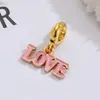 Pulsera Colgante Collar Día de San Valentín Transfronterizo Palabra de Amor Accesorios de Cuentas DIY Cadena para Teléfono de Mujer Colgante de Cuerda Trenzada
