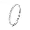 Pulsera de Plata de Ley 9999 Hielo Triturado de Tres Caras Pulsera Cerrada Maciza de Plata Pura Venta Directa de Fábrica Venta al Por Mayor Estilo Popular de Xiaohongshu