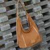 Bolsa Feminina Nova Estilo Outono e Inverno em Couro Nobuck Bolsa de Mão Versátil Tendência Retrô para Roupa de Trabalho Bolsa Tote de Ombro Grande Capacidade