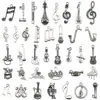 Aleación de Zinc y Plata Antigua Transfronteriza Notas Aleatorias de Instrumentos Musicales Serie Musical de Guitarra Accesorios para Pulseras, Collares, Joyería DIY