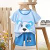 Traje de algodão de manga curta para crianças camiseta para meninos roupas de verão para crianças shorts para meninas roupas de bebê verão atacado