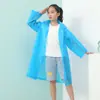 Capa de Chuva Infantil Eva Não Descartável 18 Seda 5-12 Anos Engrossada e Longa Impermeável Poncho Infantil Boca Plana Fosca