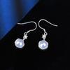 Aretes de Ágata Calcedonia de Plata Esterlina S925 para Mujer, Aretes de Jade Modernos y de Alta Gama, Ganchos para la Oreja, Aretes Estilo Antiguo