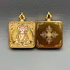 Estilo Xizang Thangka Caja Gabu Colgante de Acero de Titanio Colgante del Zodiaco Benmingfo Estilo Nacional Tarjeta de Buda Colgante Pequeño Thangka de Mano